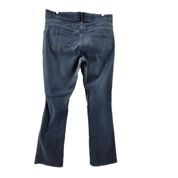 Riders by Lee Jeans Women's 18W Long Blue 5 Pocket Mid Rise Boot Cut Stretch - Picture 2 of 15